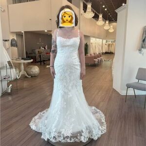 Stella York White Lace Wedding Dress